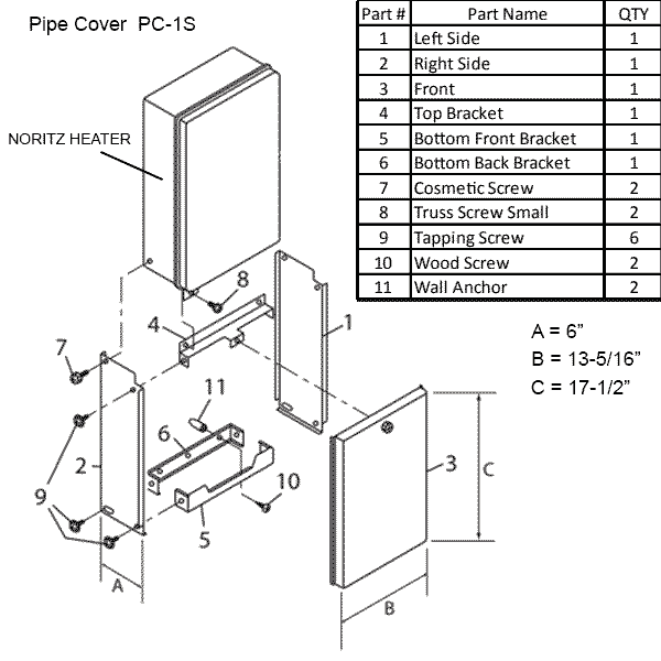 water noritz heater dimensions tankless pipe plumbing commercial residential heaters freezing dims plumbingsupply instant