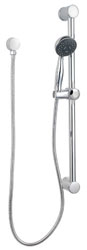 example of Price Pfister ShowerStyle handheld shower, shown in chrome