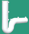 Example of the p-trap protector, shown in white