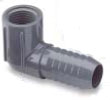 PVC 90 degree ell with one female ips end and one insert fittng end