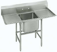single compartment sink, double drain boards