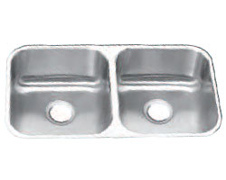 Revere double bowl sink