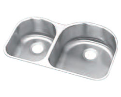 Revere undermount double bowl sink
