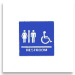 image of ada restroom sign