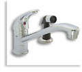 Image of single handle kitchen faucets with side spray