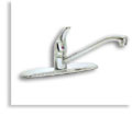 Image of single handle kitchen faucet