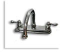 Image of two handle kitchen faucets