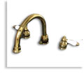 Image of two handle widespread kitchen faucets