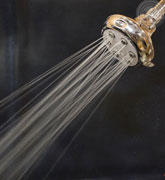 sensational 6-jet euro style showerhead - massaging rain