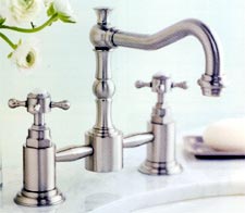 pillar lav faucet w/ St. Michel handles
