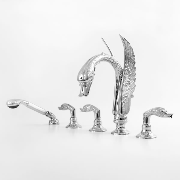 Sigma swan roman tub set with hand spray
