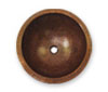copper/pewter hand hammered lavatory sinks