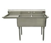 double bowl single drainboard commercial kitchen sinks