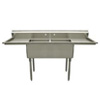 double bowl dual drianboard commercial kitchen sinks