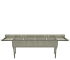 four bowl dual drianboard commercial kitchen sinks