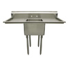 single bowl dual drainboard griffin commercial kitchen sinks