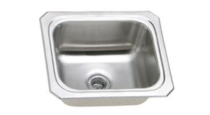 single bowl sink with no faucet hole