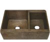 copper apron front double bowl kitchen sink