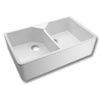 fire clay apron front double bowl kitchen sink