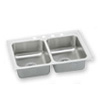 4 faucet hole double bowl stainless steel drop in kitchen sinks