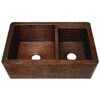 copper farmhouse double bowl kitchen sink