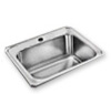 1 faucet hole single bowl drop in stainless steel kitchen sink