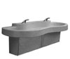 double station stone lavatory sinks