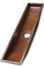 copper single bowl trough style kitchen sinks