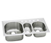 5 faucet hole triple bowl stainless steel drop in kitchen sink