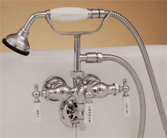 Photo of P0154 clawfoot leg tub faucet, shown in chrome