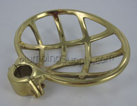 Image of P0147 riser mounted soap holder in lacquered brass