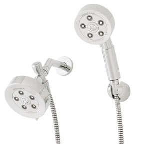 example of Neo handheld shower, shown in chrome