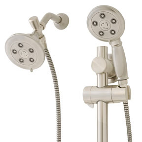 example of Alexandria handheld shower, shown in brushed nickel