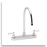 To 8" centerset gooseneck kitchen faucets from T&S