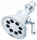 Brushed/Satin nickel 8-jet retro showerhead