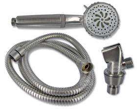 image of the Sprite PureMist filtered handshower shown in brushed nickel