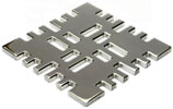 Photo of the Metro square stainless steel drain cover