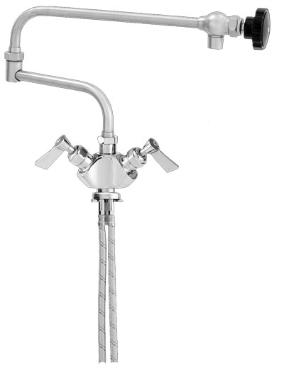 Fisher two handle single hole deck mount pot filler