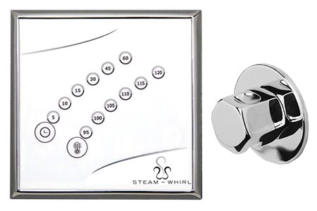 Deluxe timer, steam head and escutcheon Timer, steam head, and escutcheon
