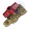 A picture of a flared straight gas shutoff valve