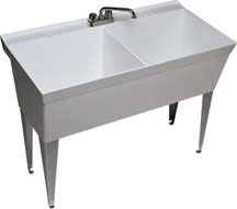 ... standing lightweight, durable, extra deep laundry or utility sinks