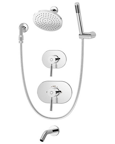 4306 tub hand shower and shower head system