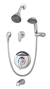Visu-Temp with Clear-Vue Shower tub/shower system