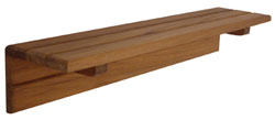 example of teak shelf for your shower