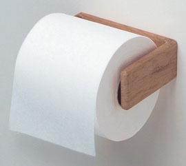 example of this toilet tissue holder installed