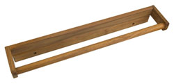 example of a plantation teak towel rack