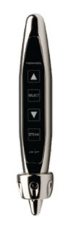 Serenity Remote, shown in modern style and polished nickel finish