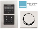 Example of the modern recessed edge style signature control kit