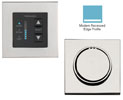 Example of the modern recessed edge style temp-touch steam shower control kit