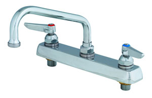 T and S faucet with 8 inch swing spout
